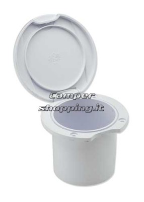 TREM Contenitore per rubinetti con coperchio bianco Contenitori